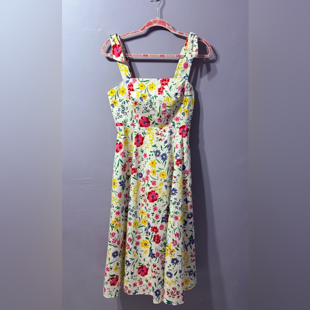 Kate Spade‎ Garden Bouquet Fit-and-flare Dress White / Multicolor Women’s Size 6 - Picture 7 of 14
